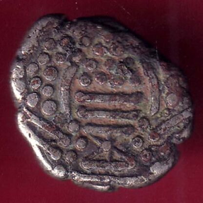 ANCIENT INDIA GADHAYA DYNASTY KING PORTRAIT COIN – F2532 - Image 2