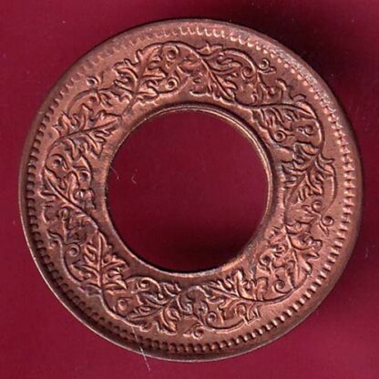 british india king george vi unc 1945 one pice beautiful copper coin – F2534 - Image 2