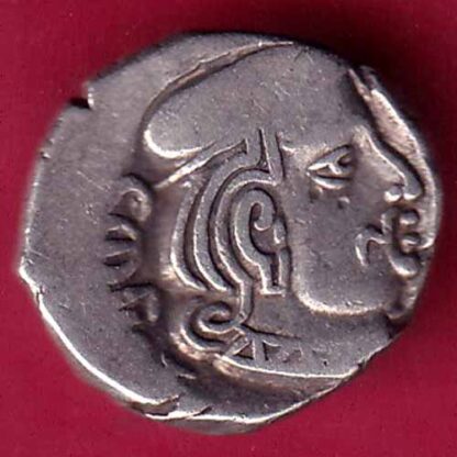 ANCIENT INDIA KSHATRAP DYNASTY KING PORTRAIT SILVER COIN – F2579