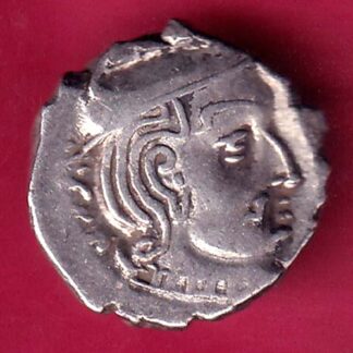ANCIENT INDIA KSHATRAP DYNASTY KING PORTRAIT SILVER COIN – F2594