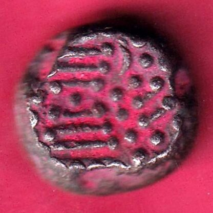 ANCIENT INDIA GADHAYA DYNASTY KING PORTRAIT COIN – F2644 - Image 2