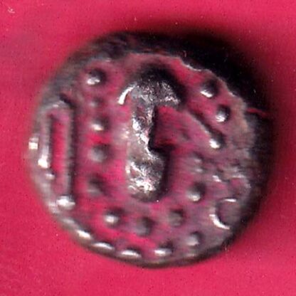 ANCIENT INDIA GADHAYA DYNASTY KING PORTRAIT COIN – F2644