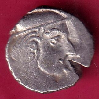 ANCIENT INDIA KSHATRAP DYNASTY KING PORTRAIT SILVER COIN  – F2645