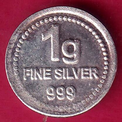 SILVER TOKEN : Weight –0.99 gm FINE SILVER TOKEN  –F2658