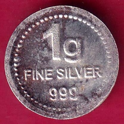 SILVER TOKEN : Weight –0.99 gm FINE SILVER TOKEN  –F2658 - Image 2