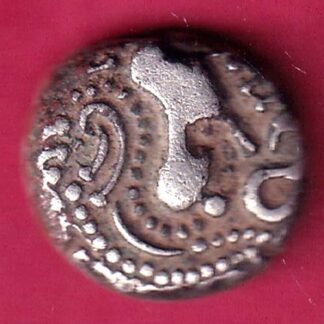 ANCIENT INDIA GADHAYA DYNASTY KING PORTRAIT COIN  – F2661
