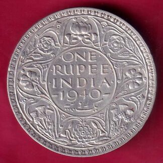 BRITISH INDIA 1940 BOMBAY MINT GEORGE VI ONE RUPEE BEAUTIFUL SILVER COIN  – F2672