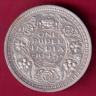British India 1945 Bombay Mint George Vi One Rupee   – F2679