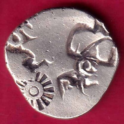 ANCIENT INDIA MAURYAN PERIOD MAGADH DYNASTY SILVER PUNCHMARK - F2687