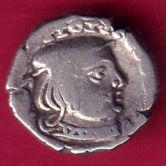 ANCIENT INDIA KSHATRAP DYNASTY KING PORTRAIT SILVER COIN –F2732