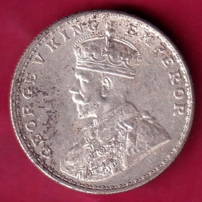 British India 1919 Bombay Mint George v One Rupee Silver coin – F2747 - Image 2