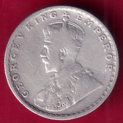 BRITISH INDIA BOMBAY MINT 1925 GEORGE V HALF RUPEE BEA1UTIFUL SILVER COIN –F2749 - Image 2