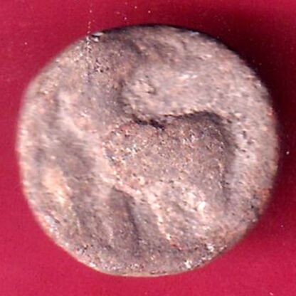 ANCIENT INDIA SATAVAHANA IKSHVAKU DYNASTY LEAD UNIT ELEPHANT STANDING COIN - F2762