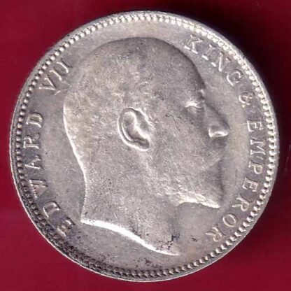 BRITISH INDIA 1904 EDWARD VII ONE RUPEE SILVER COIN - F2825 - Image 2