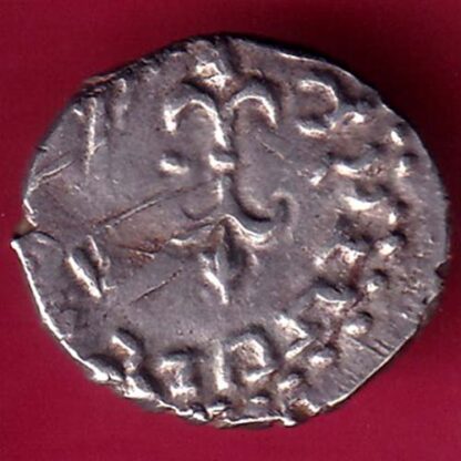ANCIENT INDIA NAHAPAN DYNESTY KINGS PORTRAIT SILVER COIN - F2837 - Image 2