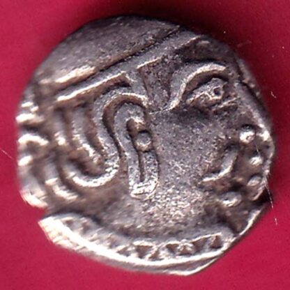 ANCIENT INDIA KSHATRAP DYNASTY KING PORTRAIT SILVER COIN - F2852