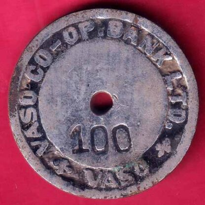 BANK TOKEN – VASO CO-OP. BANK LTD. VASO 100NUMBER - FB8947