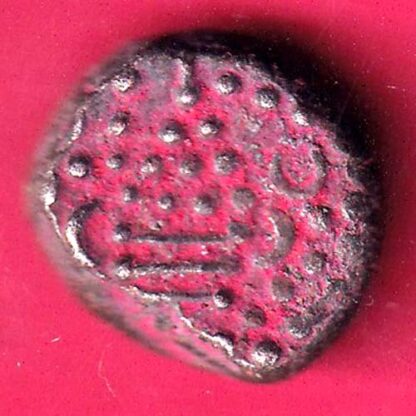 ANCIENT INDIA GADHAYA DYNASTY KING PORTRAIT COIN  – FB9000 - Image 2