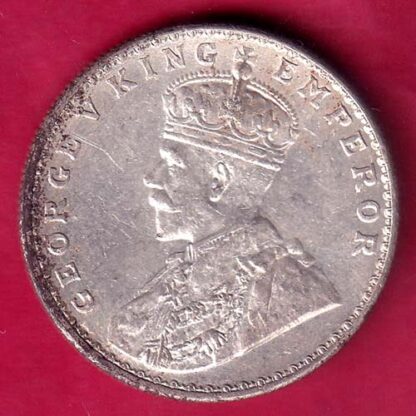 British India 1919 Bombay Mint George v One Rupee Silver coin - FB9086 - Image 2