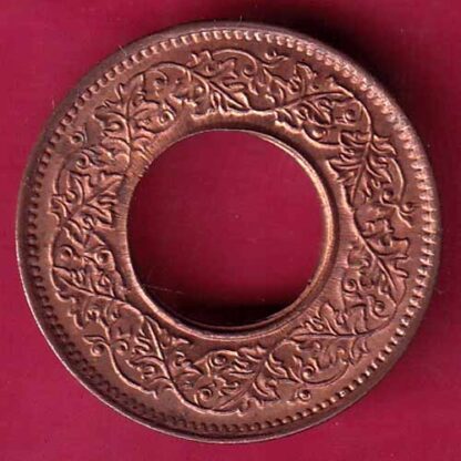 british india king george vi unc 1945 one pice beautiful copper coin - FB9181 - Image 2