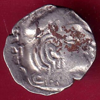 ANCIENT INDIA KSHATRAP DYNASTY KING PORTRAIT SILVER COIN - FB9191