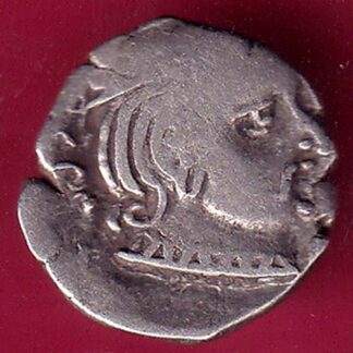 ANCIENT INDIA KSHATRAP DYNASTY KING PORTRAIT SILVER COIN - FB9256