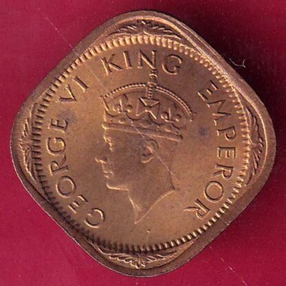 BRITISH INDIA 1944 GEORGE VI 1/2 ANNA COIN - FB9260 - Image 2