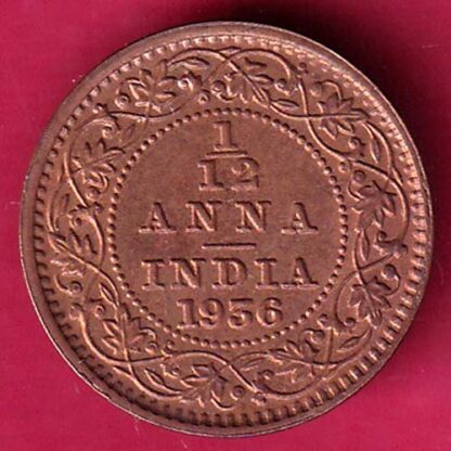 BRITISH INDIA 1936 GEORGE V 1/12 ANNA COIN - FB9352