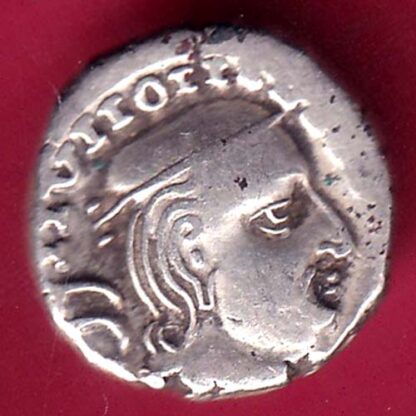 ANCIENT INDIA KSHATRAP DYNASTY KING PORTRAIT SILVER COIN - FB9374