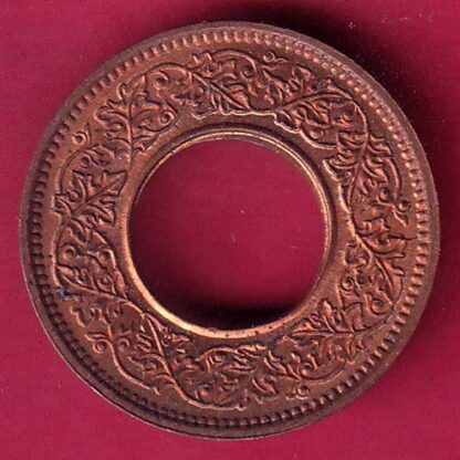 British india king george vi unc 1945 one pice beautiful copper coin - FB9395 - Image 2