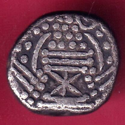 ANCIENT INDIA GADHAYA DYNASTY KING PORTRAIT COIN  – FB9433 - Image 2