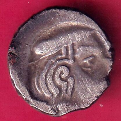 ANCIENT INDIA KSHATRAP DYNASTY KING PORTRAIT SILVER COIN - FB9454