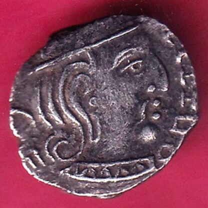 ANCIENT INDIA KSHATRAP DYNASTY KING PORTRAIT SILVER COIN - FB9515