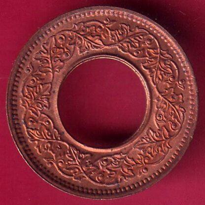 British india king george vi unc 1945 one pice beautiful copper coin - FB9521 - Image 2