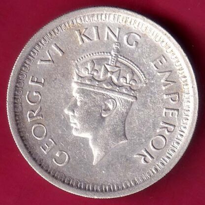 British india 1944 Lahore mint george vi one rupee silver coin – F2919 - Image 2