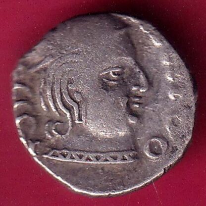 ANCIENT INDIA KSHATRAP DYNASTY KING PORTRAIT SILVER COIN - F2992
