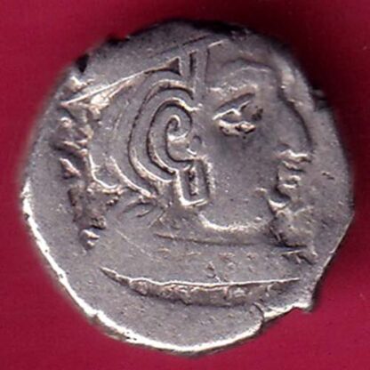 ANCIENT INDIA KSHATRAP DYNASTY KING PORTRAIT SILVER COIN - F3018