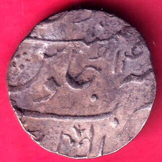 MUGHALS MUHAMMAD SHAH GWALIOR MINT  RY 14 ONE RUPEE SILVER COIN - F3019