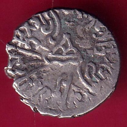 ANCIENT INDIA KSHATRAP DYNASTY KING PORTRAIT SILVER COIN - F3034 - Image 2
