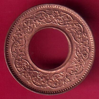 British india king george vi 1943 one pice beautiful copper coin - F3050 - Image 2