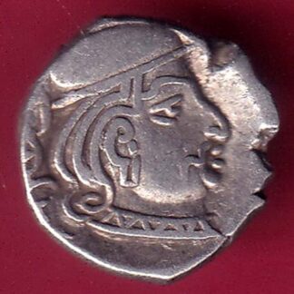 ANCIENT INDIA KSHATRAP DYNASTY KING PORTRAIT SILVER COIN - F3056