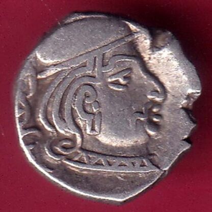 ANCIENT INDIA KSHATRAP DYNASTY KING PORTRAIT SILVER COIN - F3056