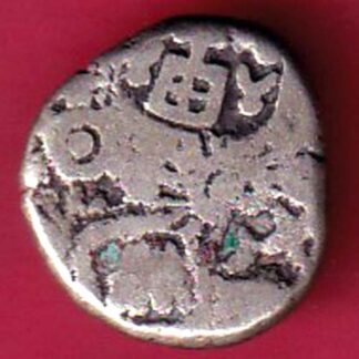 ANCIENT INDIA MAURYAN PERIOD ANIMAL STANDING MAGADH DYNASTY SILVER PUNCHMARK - F3111