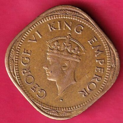 BRITISH INDIA 1944 GEORGE VI 2 ANNA COIN - F3139 - Image 2