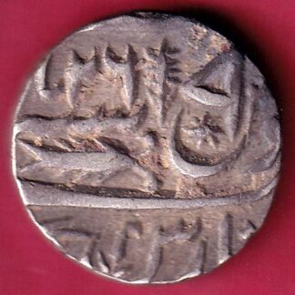 Awadh State AH 1232 RY 26 muhammadabad banaras mint Rare Silver rupee - F3140