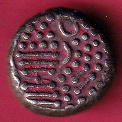 ANCIENT INDIA GADHAYA DYNASTY KING PORTRAIT COIN - F3144 - Image 2