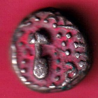 ANCIENT INDIA GADHAYA DYNASTY KING PORTRAIT COIN - F3144