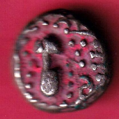 ANCIENT INDIA GADHAYA DYNASTY KING PORTRAIT COIN - F3144