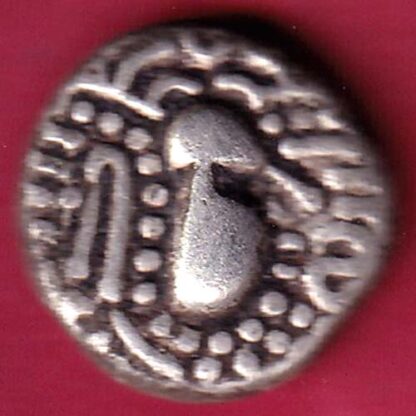 ANCIENT INDIA GADHAYA DYNASTY KING PORTRAIT COIN – F3192