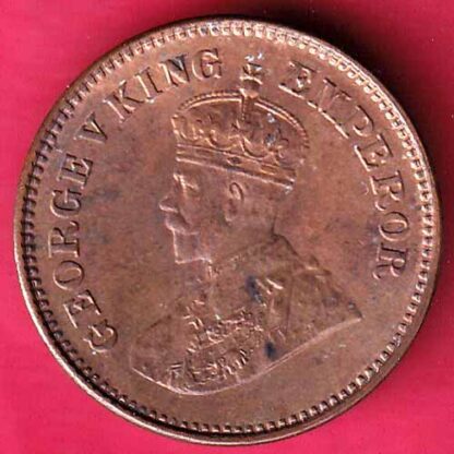 BRITISH INDIA 1932 GEORGE V 1/2 PICE COPPER COIN :- F3267 - Image 2